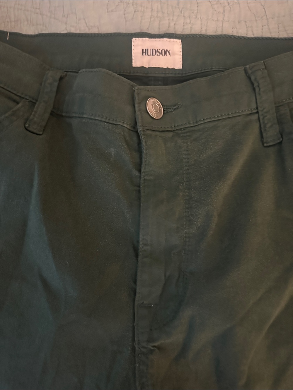 Hudson Jeans Dark Green Cropped Ankle Pants